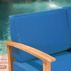 Perla 6pc Acacia Wood Patio Chat Set - Blue - Christopher Knight Home 5 Perla 6pc Acacia Wood Patio Chat Set - Blue - Christopher Knight Home -Quality Garden Outdoor Store GUEST fc8d8cf1 3950 4160 886a a73bbabb0f3a