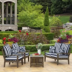 Arden Selections 16" X 16" Outdoor Decorative Throw Pillow Sapphire Ashland Jacobean -Quality Garden Outdoor Store GUEST fd2622fc 1f4e 4000 99a4 0af8b012a079