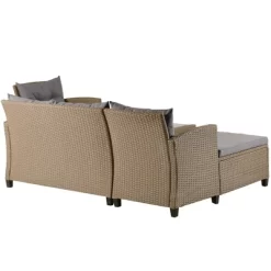4pc Wicker Patio Conversation Set With Cushions - Beige/Brown - GODEER 29 4pc Wicker Patio Conversation Set With Cushions - Beige/Brown - GODEER -Quality Garden Outdoor Store GUEST fd6daab4 50b5 4ebd aba0 3bcc17f25fe4
