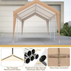 Costway 10x20FT Patio Heavy Duty Carport Garage Steel All-Weather Tent Outdoor Shelter -Quality Garden Outdoor Store GUEST fde1ea8d d721 4573 a2f3 eb116646ebe9