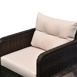 Outsunny 5 Piece Rattan Wicker Lounge Chair, Outdoor Patio Conversation Set With 2 Cushioned Chairs, 2 Ottomans & Tempered Glass Top Coffee Table 11 Outsunny 5 Piece Rattan Wicker Lounge Chair, Outdoor Patio Conversation Set With 2 Cushioned Chairs, 2 Ottomans & Tempered Glass Top Coffee Table -Quality Garden Outdoor Store GUEST fe0d1bd0 8939 46a7 b68d ad2bae929560