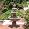 Sunnydaze Decor Sunnydaze 48"H Electric Fiberglass 3-Tier Outdoor Water Fountain