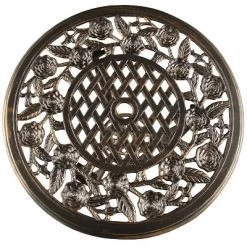 3pc Rose Ornate Traditional Patio Bistro Set - Bronze - Oakland Living