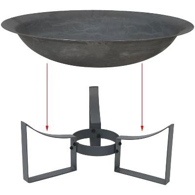 Sunnydaze Decor Sunnydaze Outdoor Camping Or Backyard Cast Iron With Heat Resistant Finish Modern Round Fire Pit Bowl With Stand - 23" - Bronze 6 Sunnydaze Decor Sunnydaze Outdoor Camping Or Backyard Cast Iron With Heat Resistant Finish Modern Round Fire Pit Bowl With Stand - 23" - Bronze - Image 6